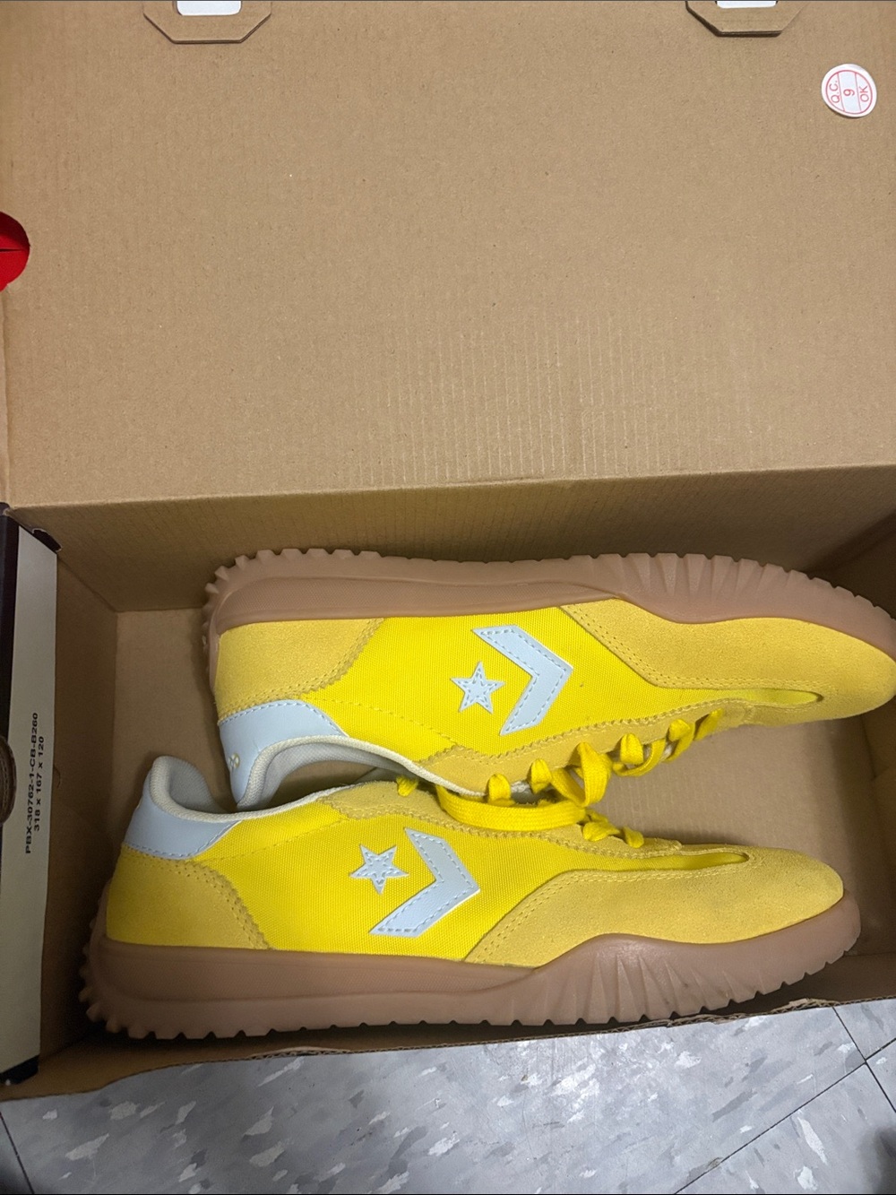 Converse Yellow and White Low-Top Sneakers